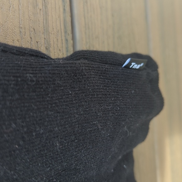 TNA Black Short Sleeve Micro Crop Ribbed T-shirt Fitted Crew Neck - XS - Picture 4 of 7